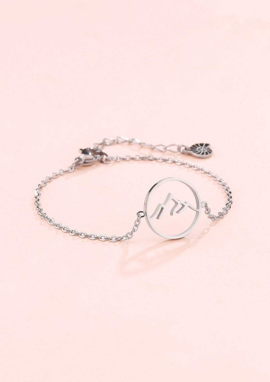 Armb Nder Hey Happiness | Berg Armband Silber Silver