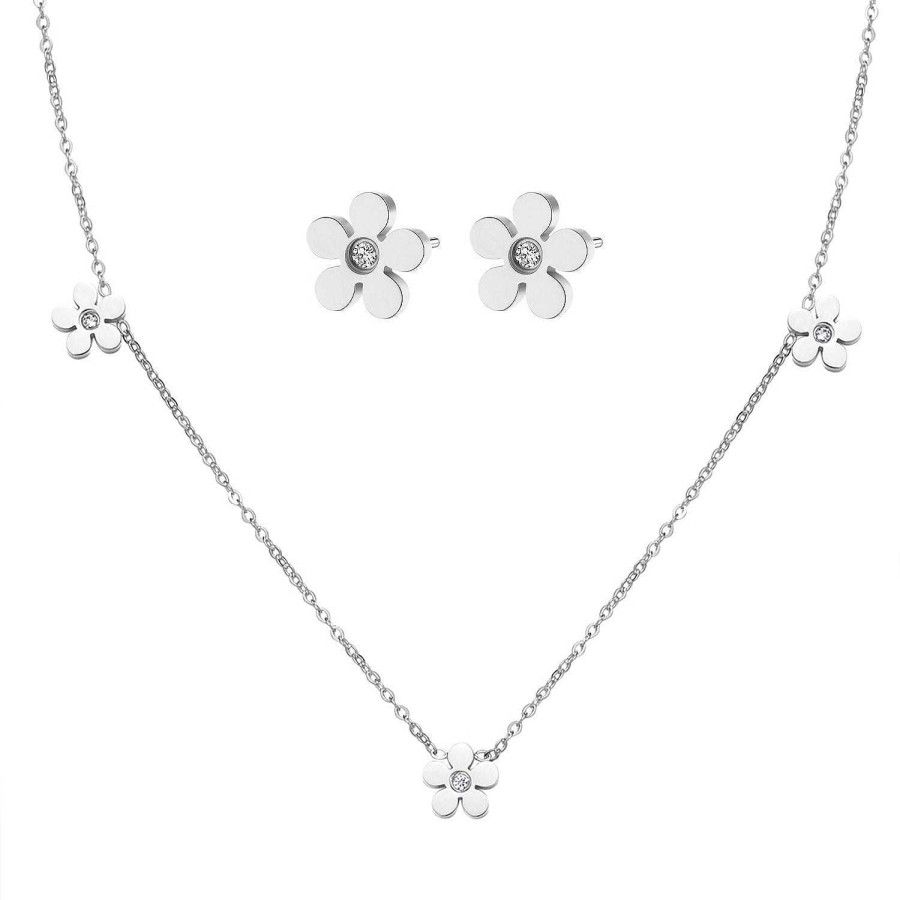 Ketten Hey Happiness | Vergissmeinnicht Charm Kette In Silber Silver