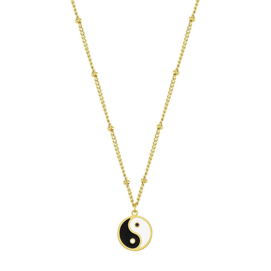 Ketten Hey Happiness | Yin Yang Anh Nger Kette Im Kugelkette-Design In Gold