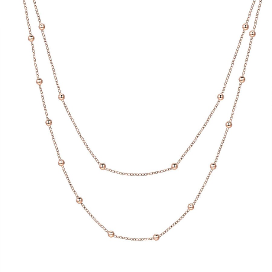 Ketten Hey Happiness | Zweireihige Kette Rosegold Rose Gold