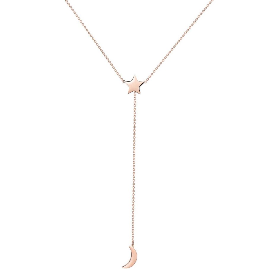 Ketten Hey Happiness | Stern Und Mond Y Kette Lasso In Rosegold Rose Gold