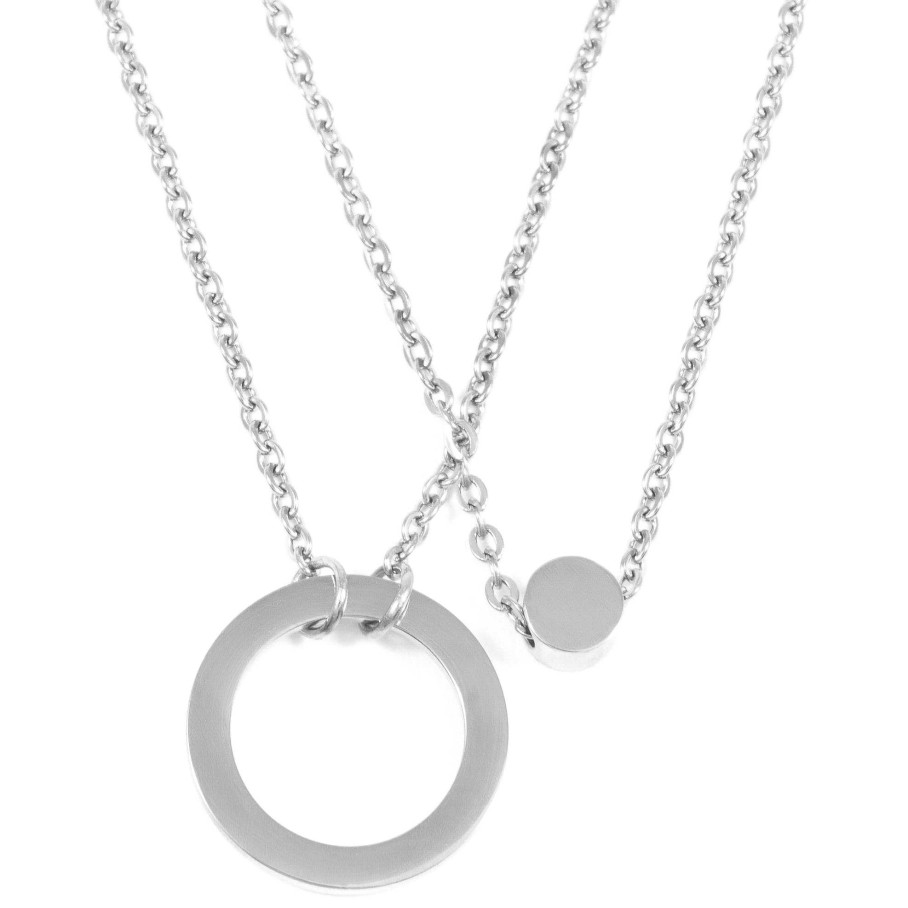 Ketten Hey Happiness | Mehrreihige Kreis Kette In Silber Silver