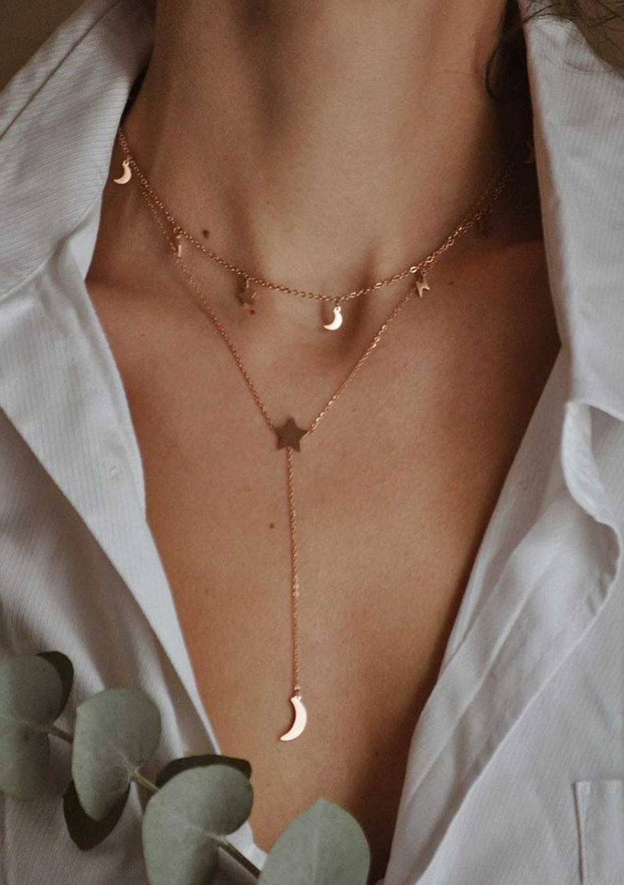 Layering Schmuck Hey Happiness | Celestial Ketten Set In Rosegold Rose Gold