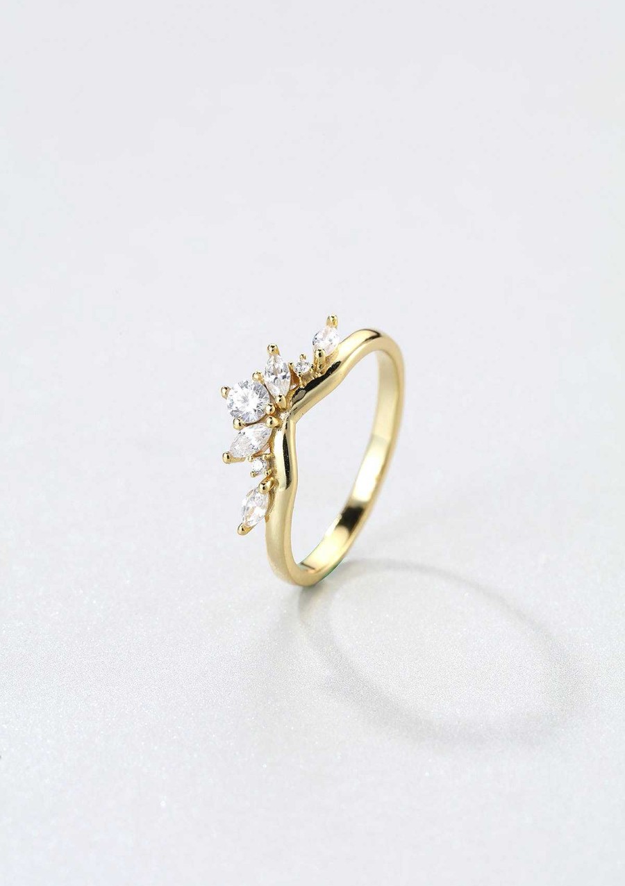 Ringe Hey Happiness | Fireworks Zirkonia Ring Ver Eter Sterlingsilber Gold