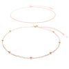 Ketten Hey Happiness | Choker Set Im Zarten Design Ros Vergoldet Rose Gold