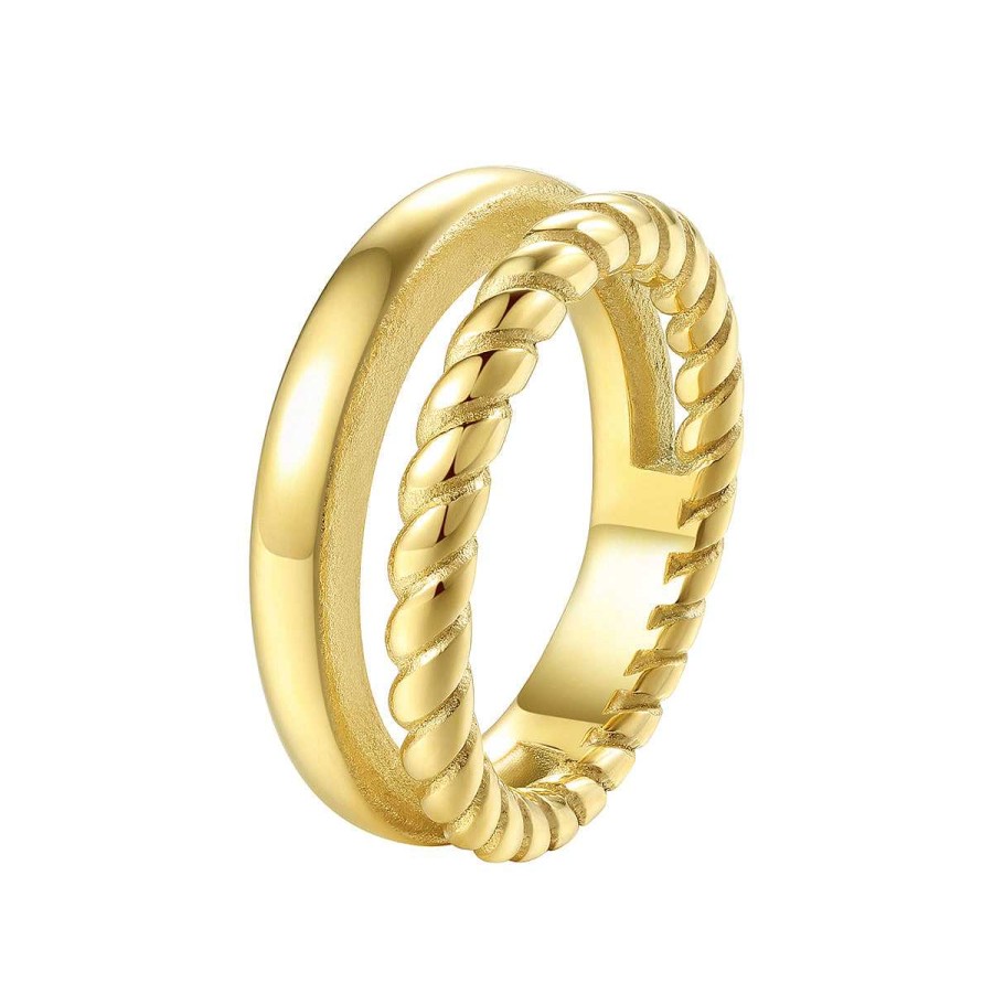 Ringe Hey Happiness | Zweireihiger Ring In Gold