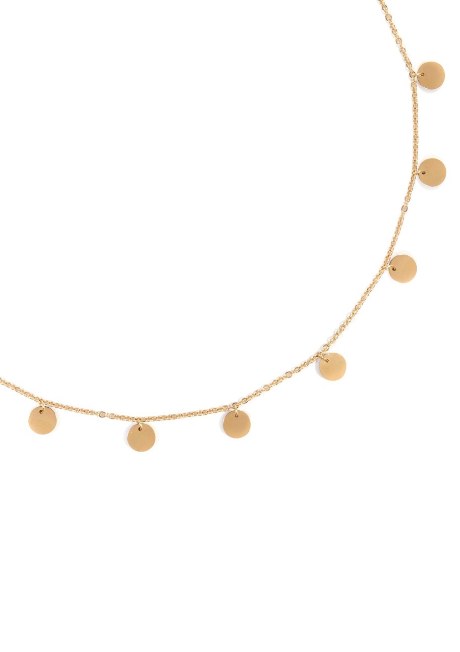 Ketten Hey Happiness | Kette Mit Mehreren Pl Ttchen In Farbe Gold