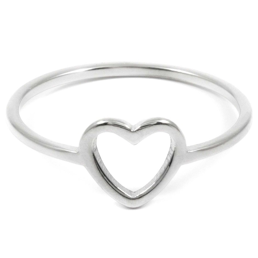 Ringe Hey Happiness | Herz Ring In Silber Silver