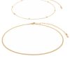 Ketten Hey Happiness | Choker Set Im Zarten Design In Farbe Gold