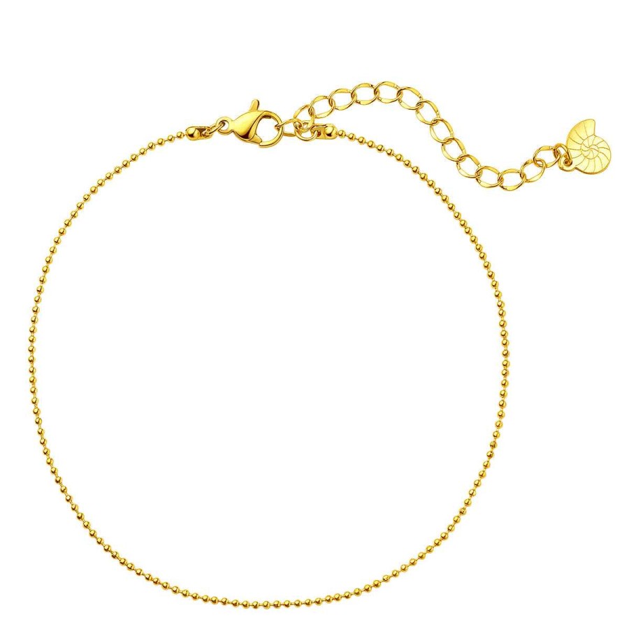 Fu Kettchen Hey Happiness | Filigrane Fu Kette Im Kugelkette-Design In Gold