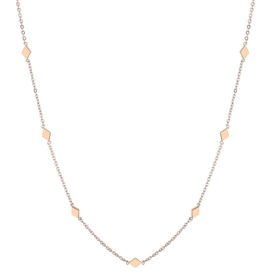 Ketten Hey Happiness | Zarte Kette Mit Rhombus Anh Ngern In Rosegold Rose Gold