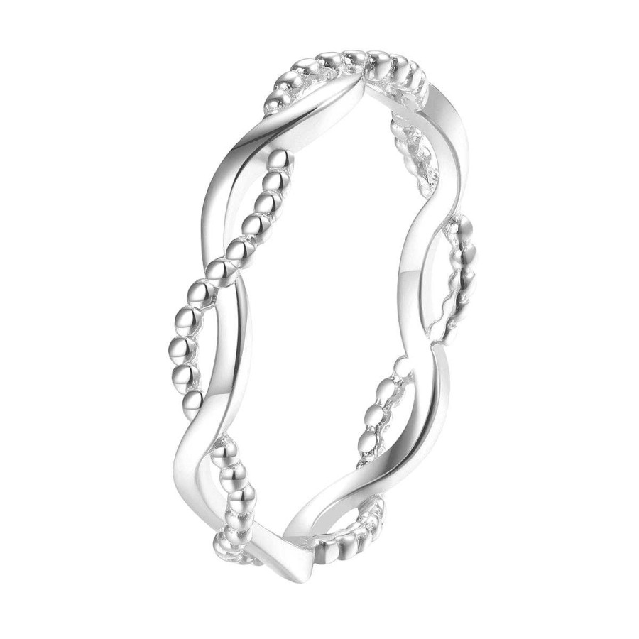 Ringe Hey Happiness | Doppelt Gedrehter Ring Sterlingsilber Silver