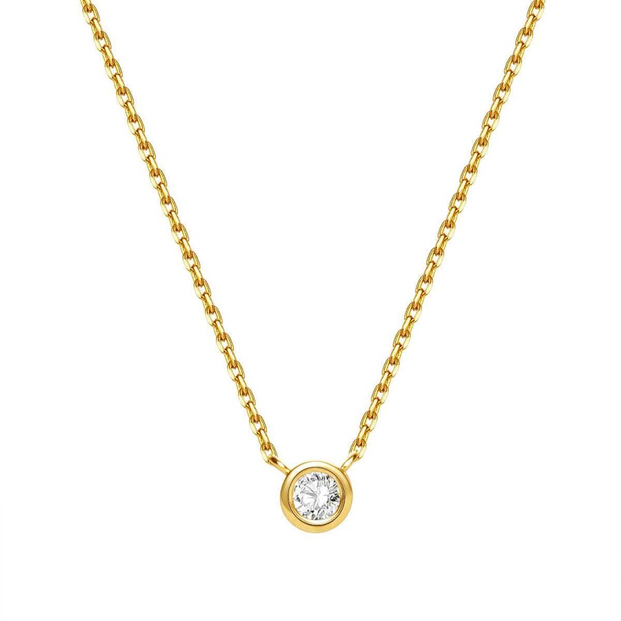 Ketten Hey Happiness | Vollendung Diamant Halskette 14K Gold