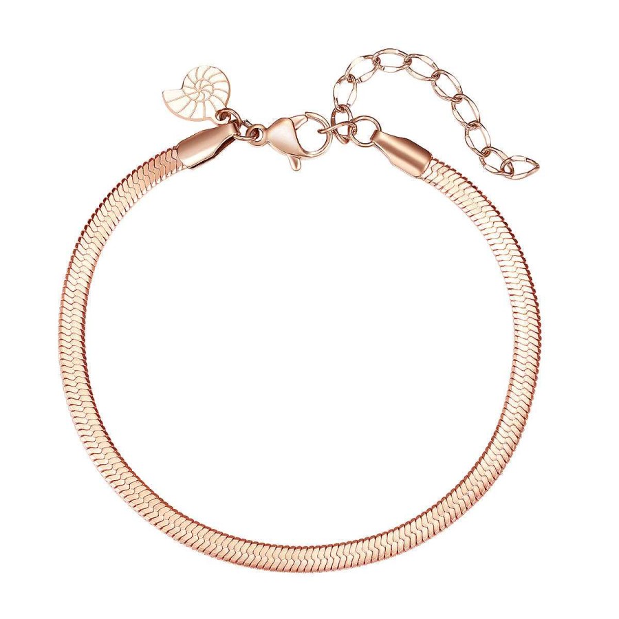 Armb Nder Hey Happiness | Schlangenarmband Rosegold Rose Gold