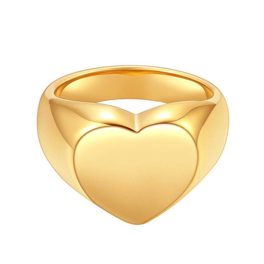 Ringe Hey Happiness | Auff Lliger Herz Ring Gold