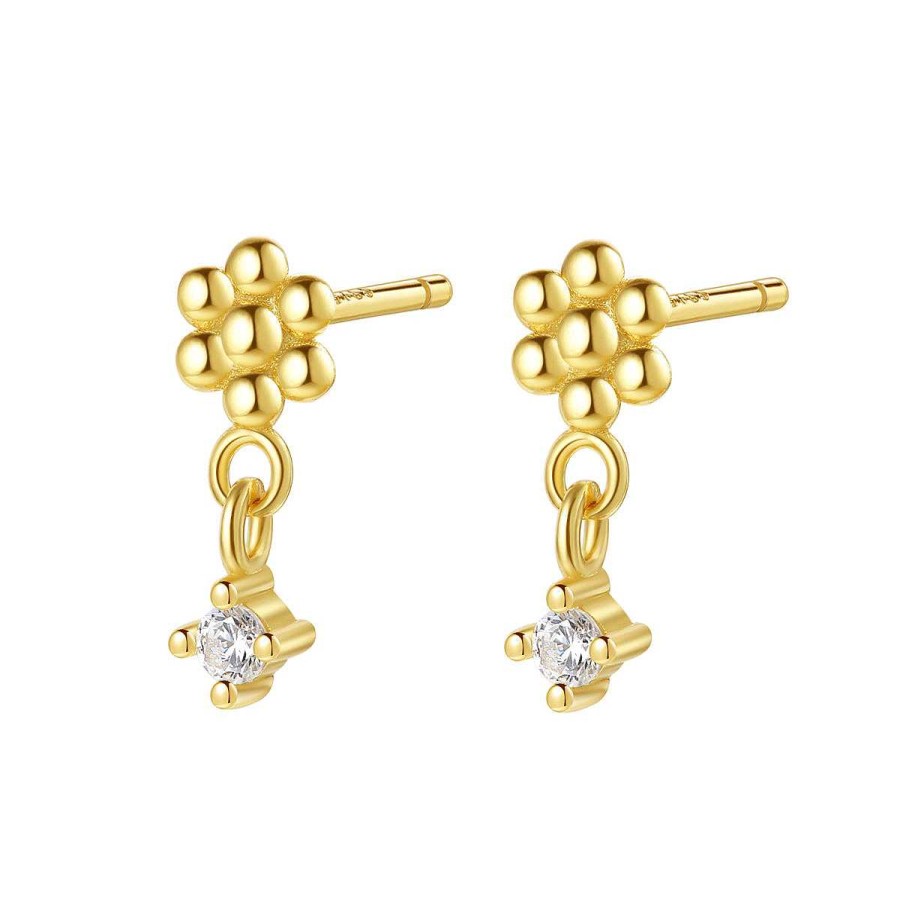 Ohrringe Hey Happiness | G Nsebl Mchen Dangle Ohrstecker Aus Sterlingsilber In Gold