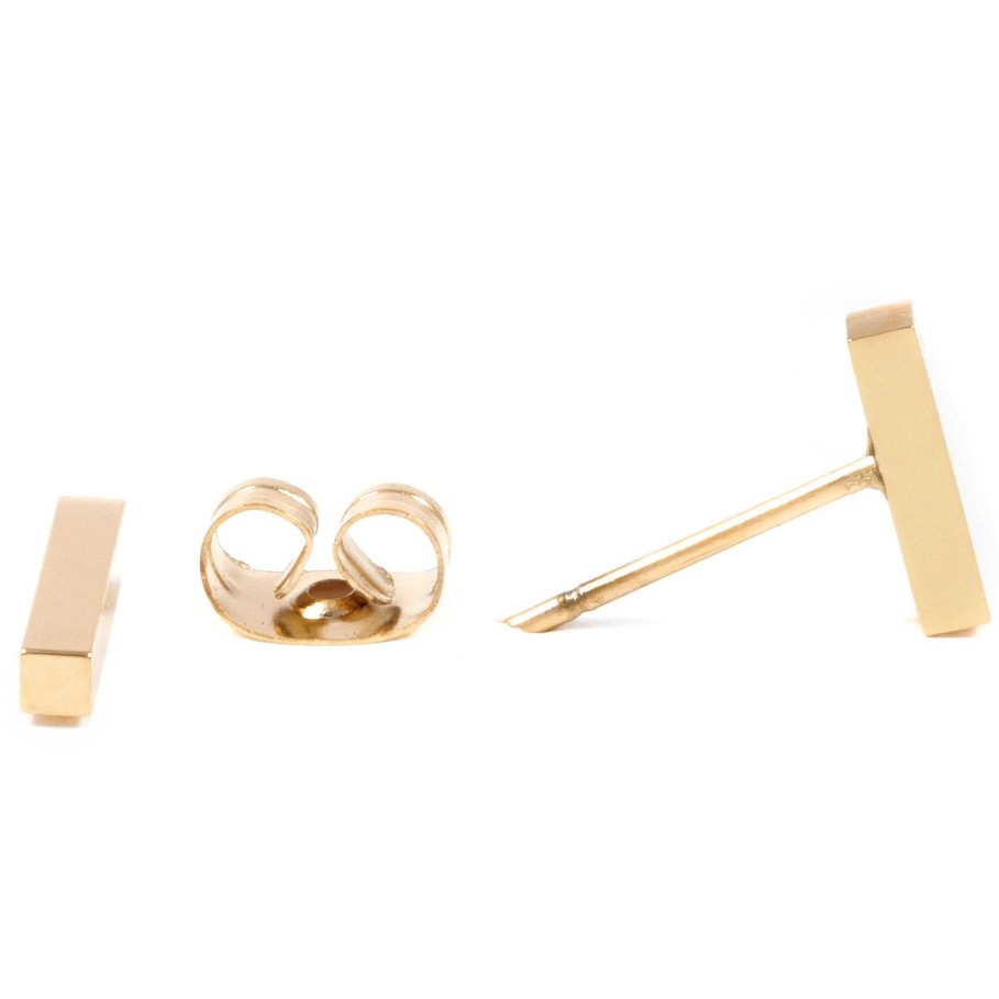 Ohrringe Hey Happiness | Kleine Stab Ohrstecker In Farbe Gold