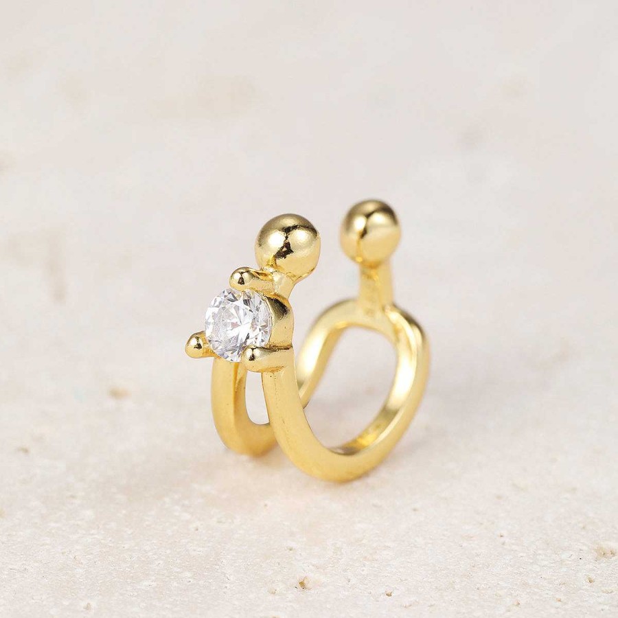 Ohrringe Hey Happiness | Solit R Ear Cuff Sterlingsilber In Gold