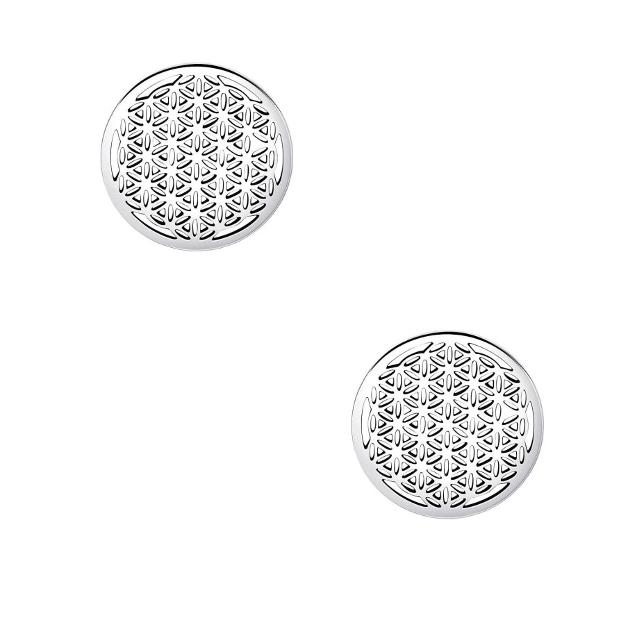 Ohrringe Hey Happiness | Ohrstecker Blume Des Lebens Silber Silver