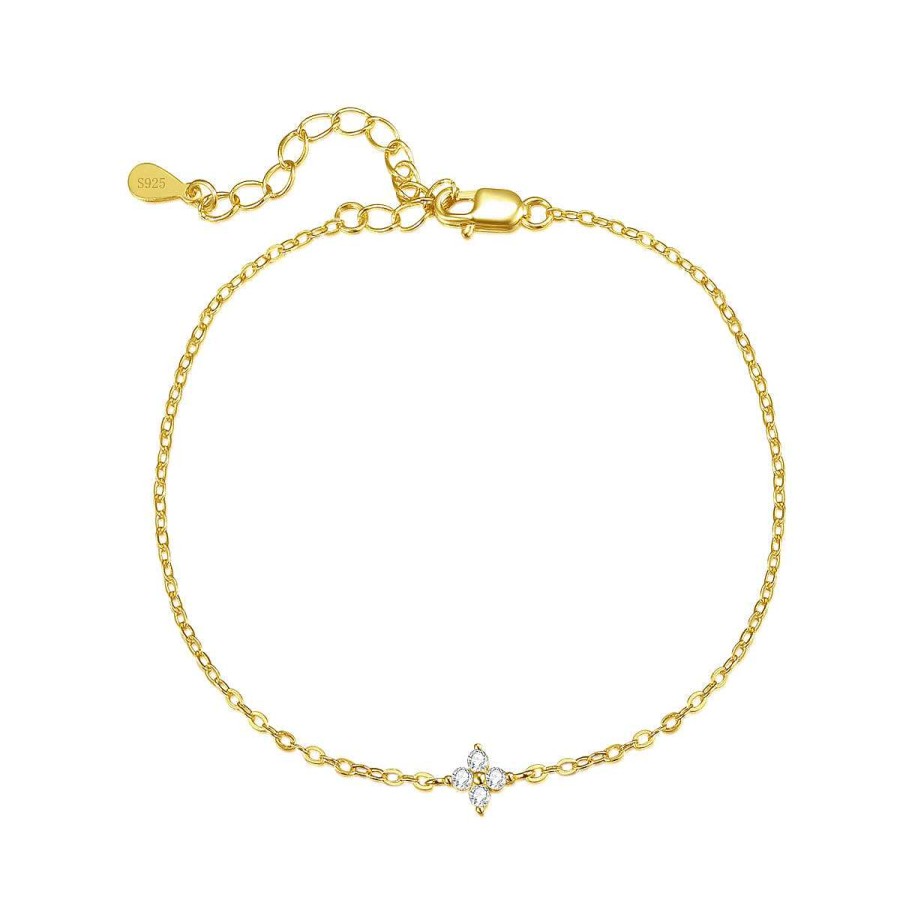 Armb Nder Hey Happiness | Armband Mit G Nsebl Mchen Anh Nger Aus Sterlingsilber Gold