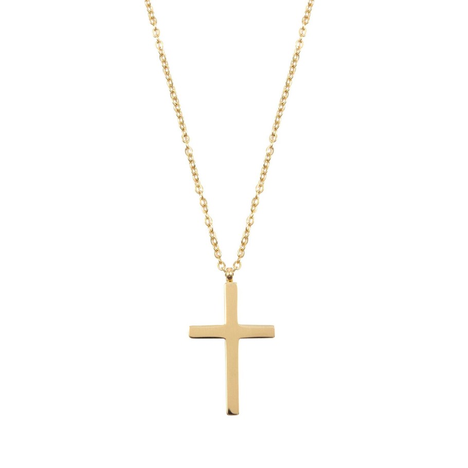 Ketten Hey Happiness | Kette Mit Kreuz Anh Nger In Farbe Gold