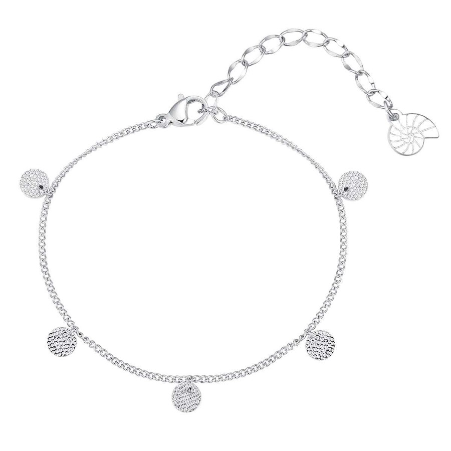 Armb Nder Hey Happiness | Armband Strukturierte Pl Ttchen Anh Nger In Silber Silver