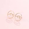 Ohrringe Hey Happiness | Offen Kreis Ohrstecker Berg Rosegold Rose Gold