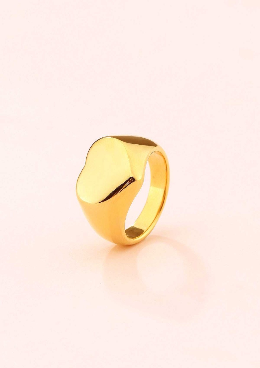 Ringe Hey Happiness | Auff Lliger Herz Ring Gold