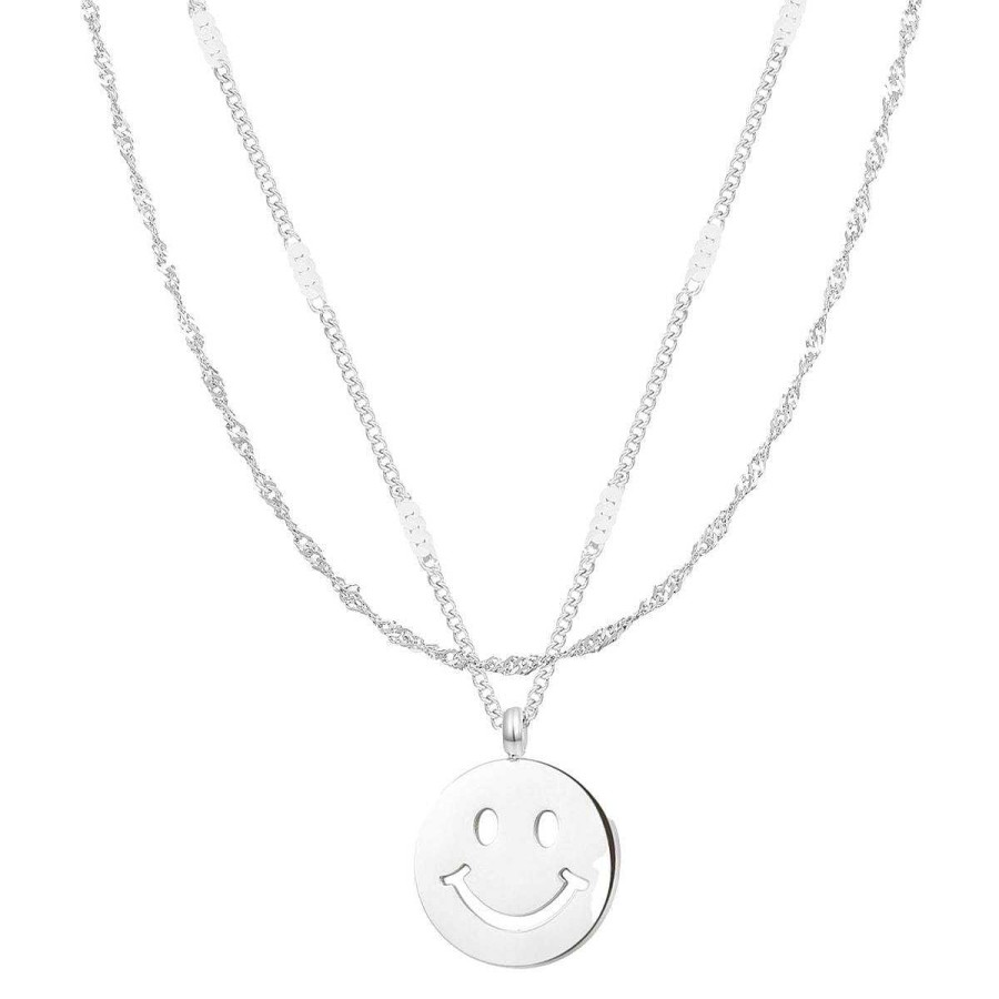 Layering Schmuck Hey Happiness | Smiley Gesicht Layering Ketten Set