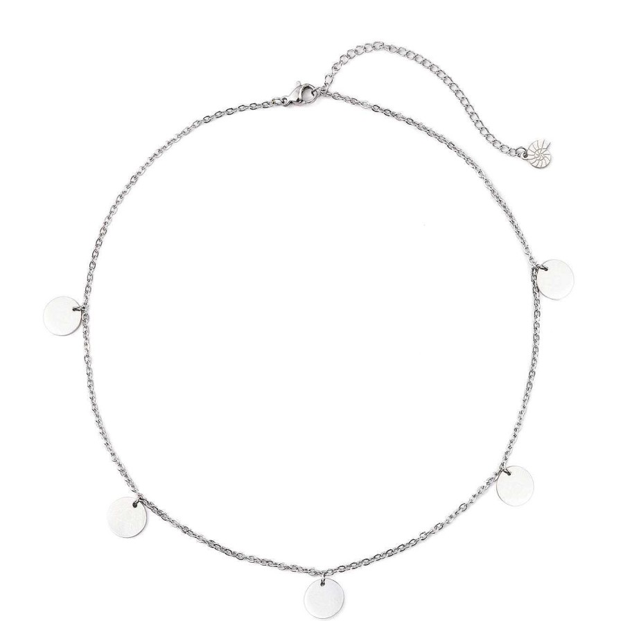 Ketten Hey Happiness | Kette Mit Pl Ttchen "Happiness" In Silberfarbe Silver