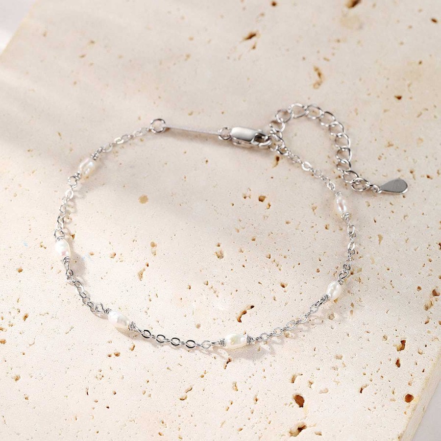 Armb Nder Hey Happiness | Perlenarmband Sterlingsilber Silver