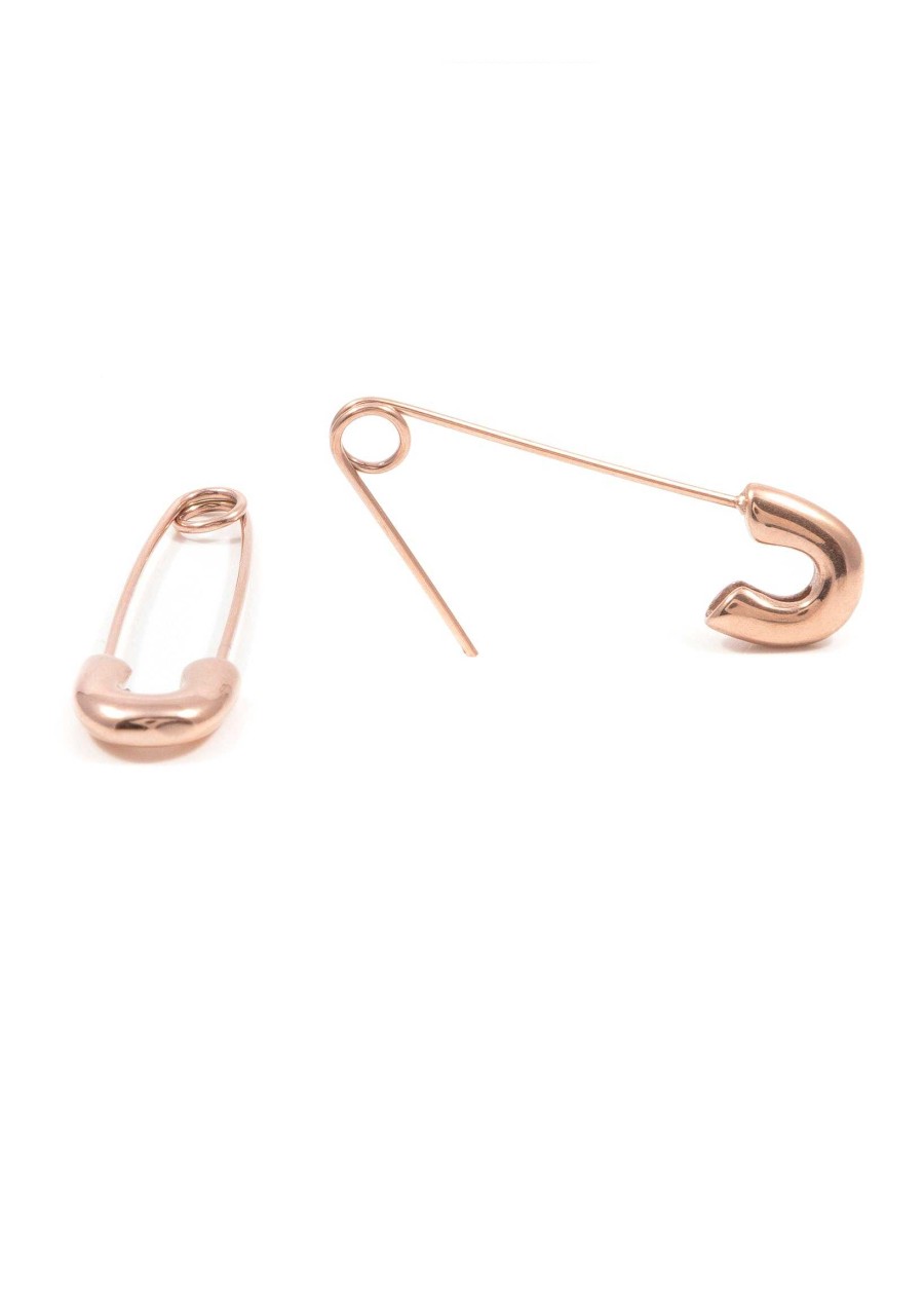 Ohrringe Hey Happiness | Sicherheitsnadel Ohrringe Rosegold Rose Gold