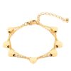 Armb Nder Hey Happiness | Zartes Herz Armband Farbe Gold