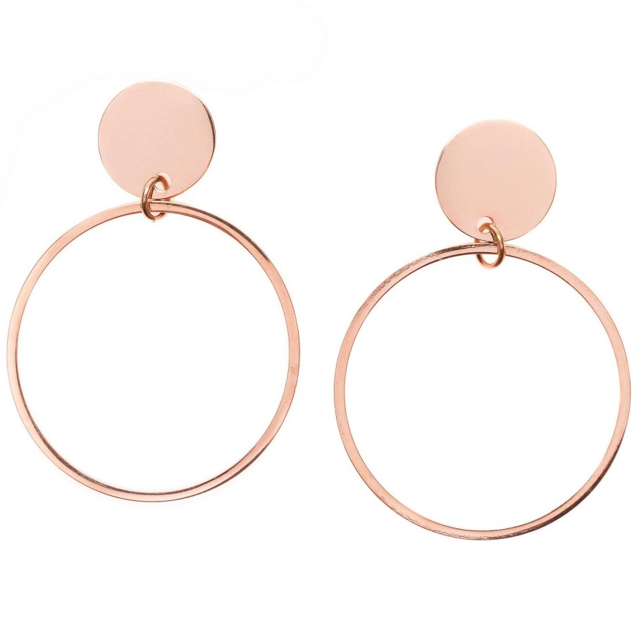 Ohrringe Hey Happiness | Feine Kreis Ohrringe Creolen-Design Rose Gold