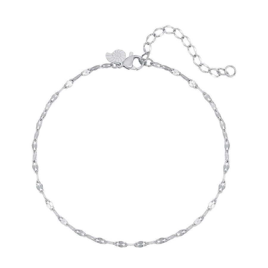 Fu Kettchen Hey Happiness | Fu Kette Rolokette-Design In Silber Silver