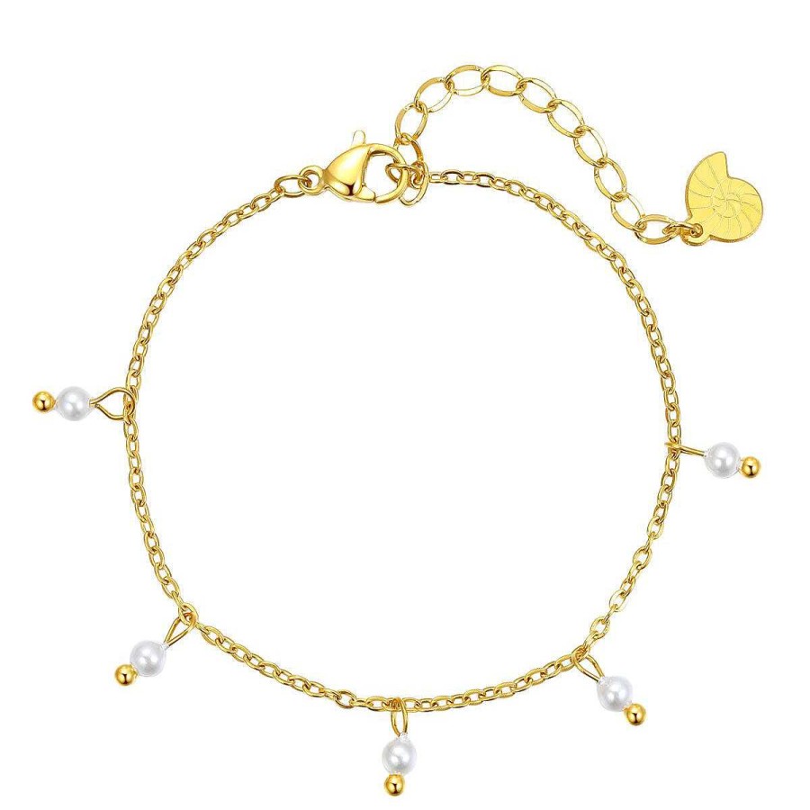 Armb Nder Hey Happiness | Armband Mit Perlen Cinque Gold