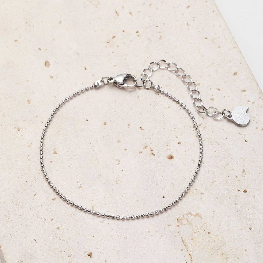 Armb Nder Hey Happiness | Armband In Kugelkette-Design In Silber Silver