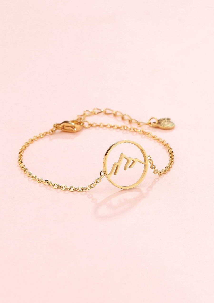 Armb Nder Hey Happiness | Berg Armband Gold