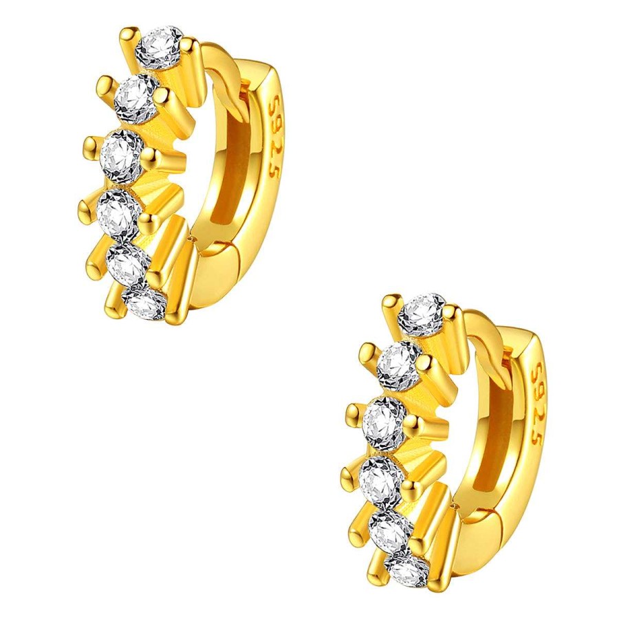 Ohrringe Hey Happiness | F Cherf Rmige Helix Ohrringe Mit Strasssteinen Sterlingsilber In Gold