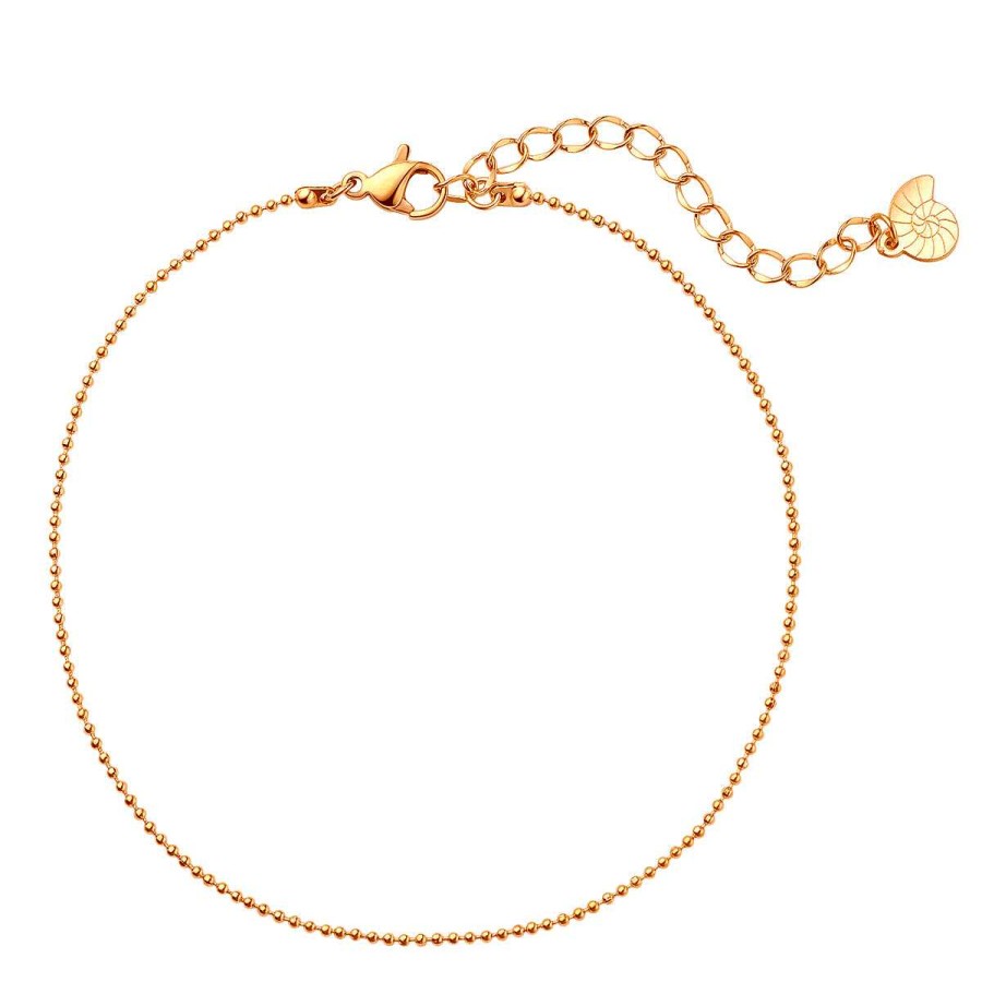 Fu Kettchen Hey Happiness | Filigrane Fu Kette Im Kugelkette-Design In Rosegold Rose Gold