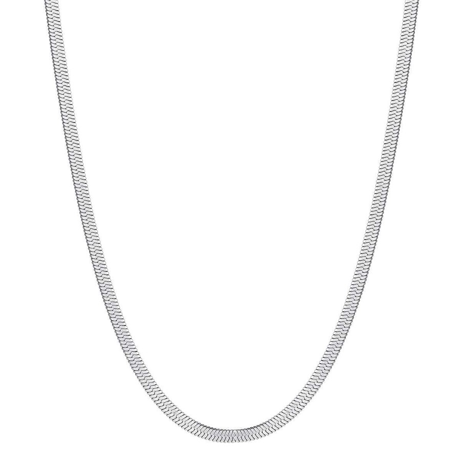 Ketten Hey Happiness | Choker Schlangenkette Silber Silver