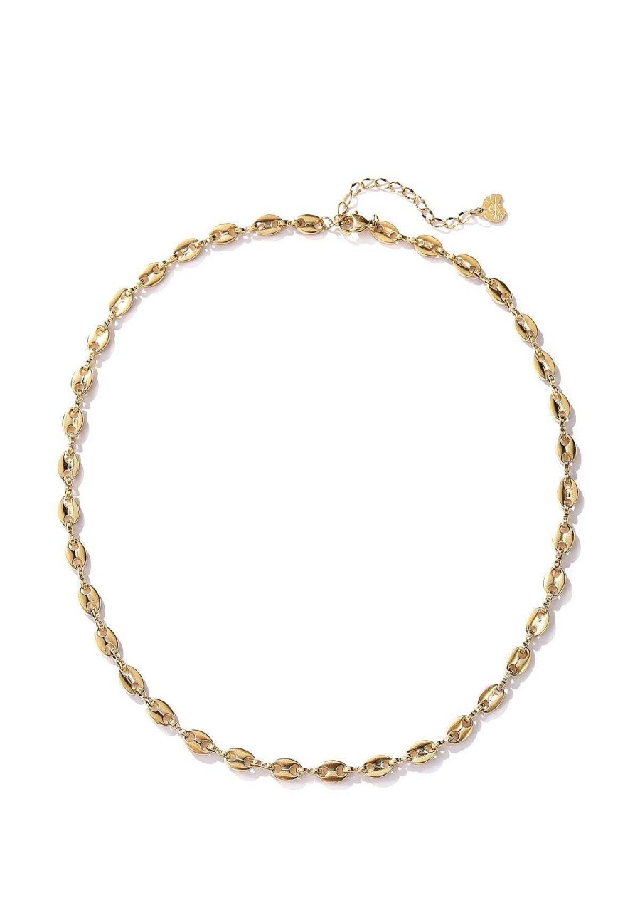 Ketten Hey Happiness | Gepufft Link Mariner Kette In Gold