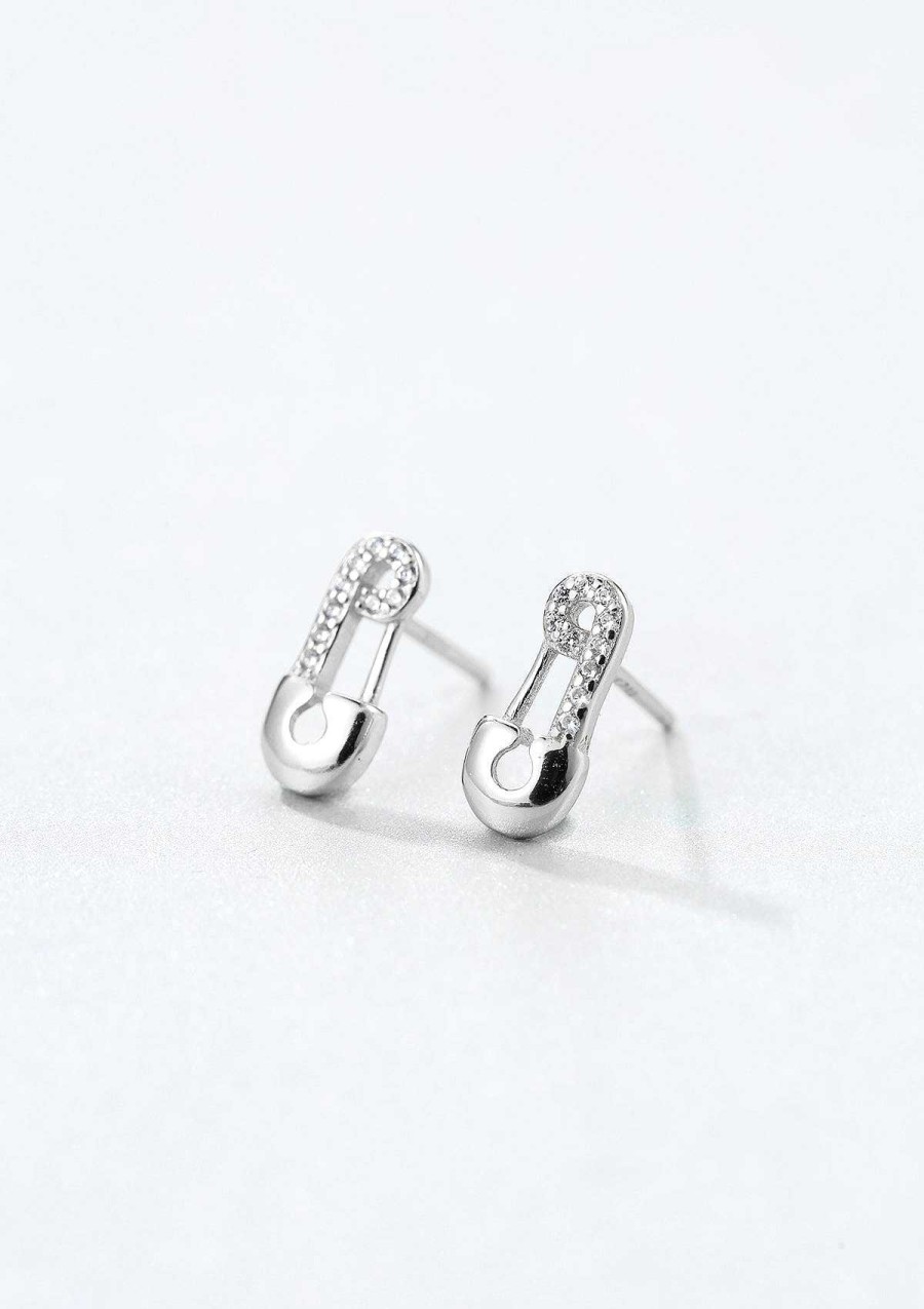 Ohrringe Hey Happiness | Sicherheitsnadel Ohrstecker Sterlingsilber Silver