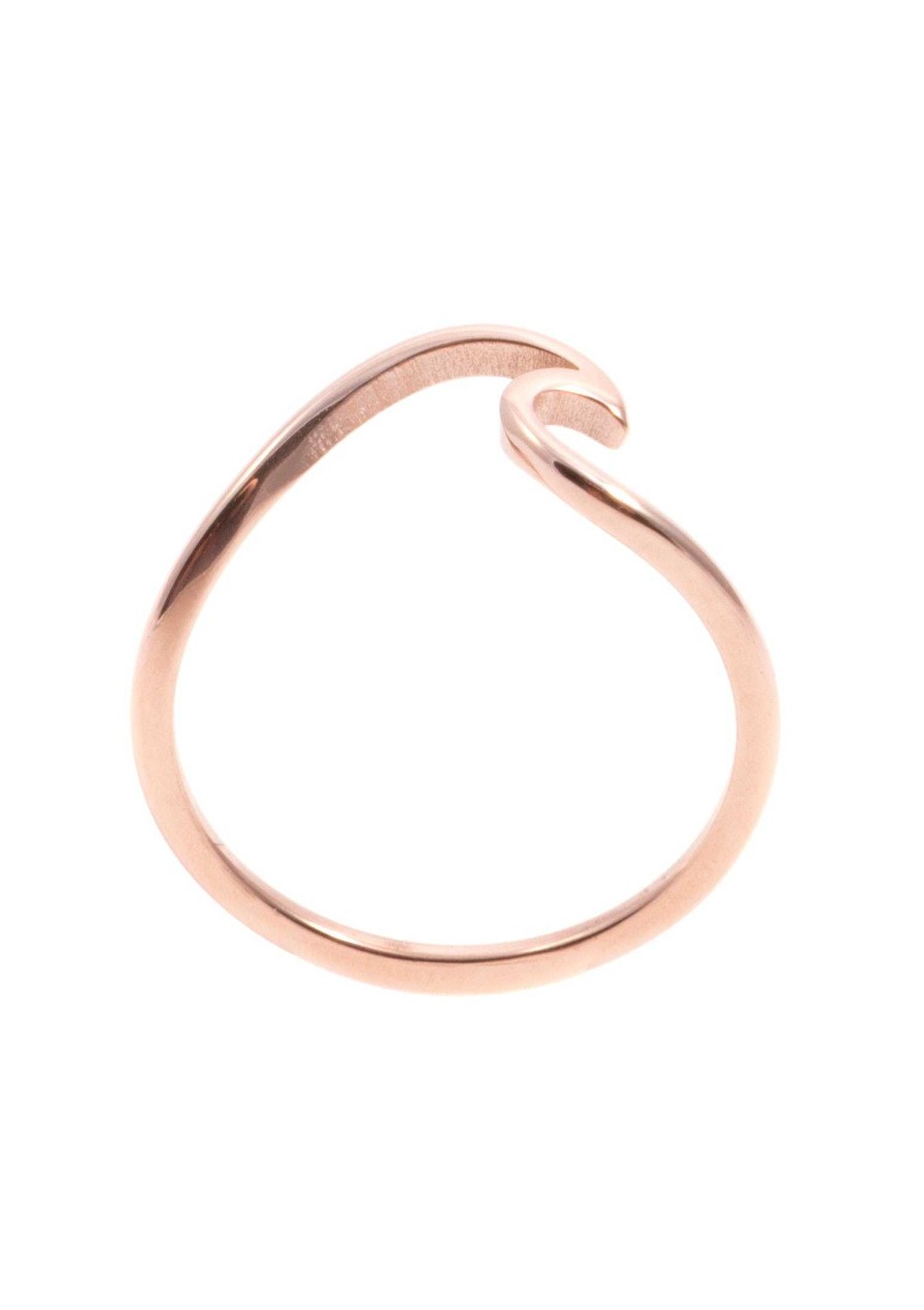 Ringe Hey Happiness | Filigraner Wellenf Rmiger Ring In Rosegold Rose Gold