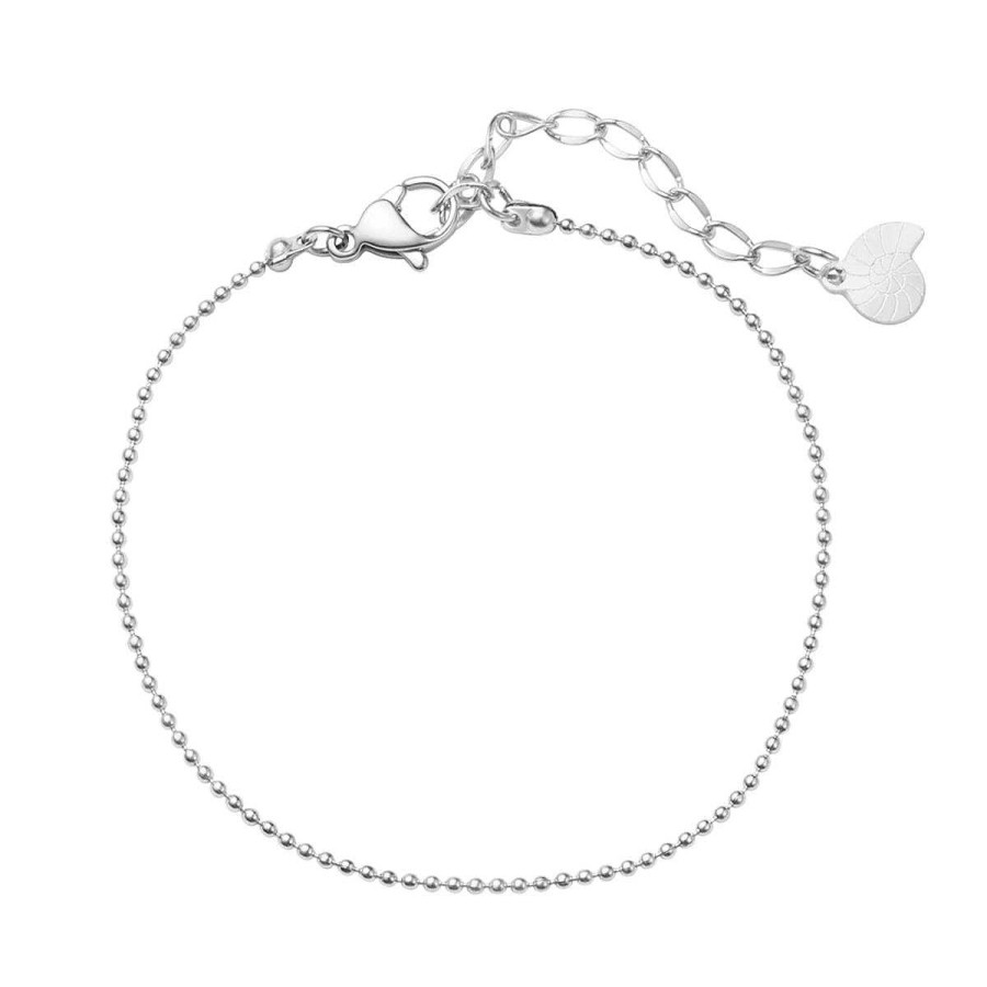 Armb Nder Hey Happiness | Armband In Kugelkette-Design In Silber Silver