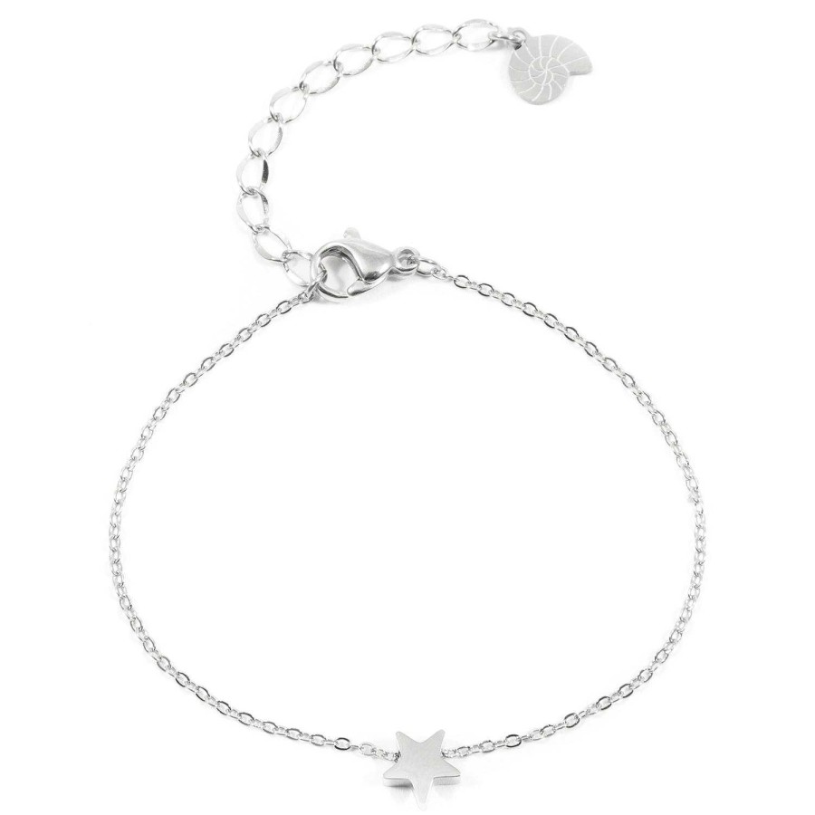 Armb Nder Hey Happiness | Stern Armband In Silberfarbe Silver