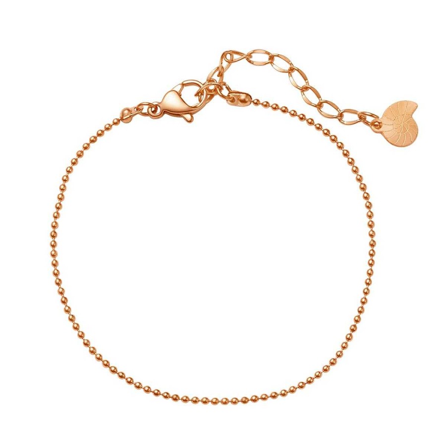 Armb Nder Hey Happiness | Armband In Kugelkette-Design In Rosegold Rose Gold