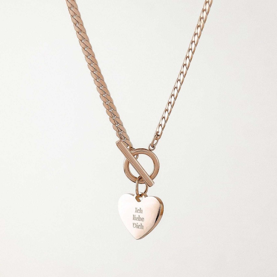 Ketten Hey Happiness | Ich Liebe Dich T-Steg Necklace