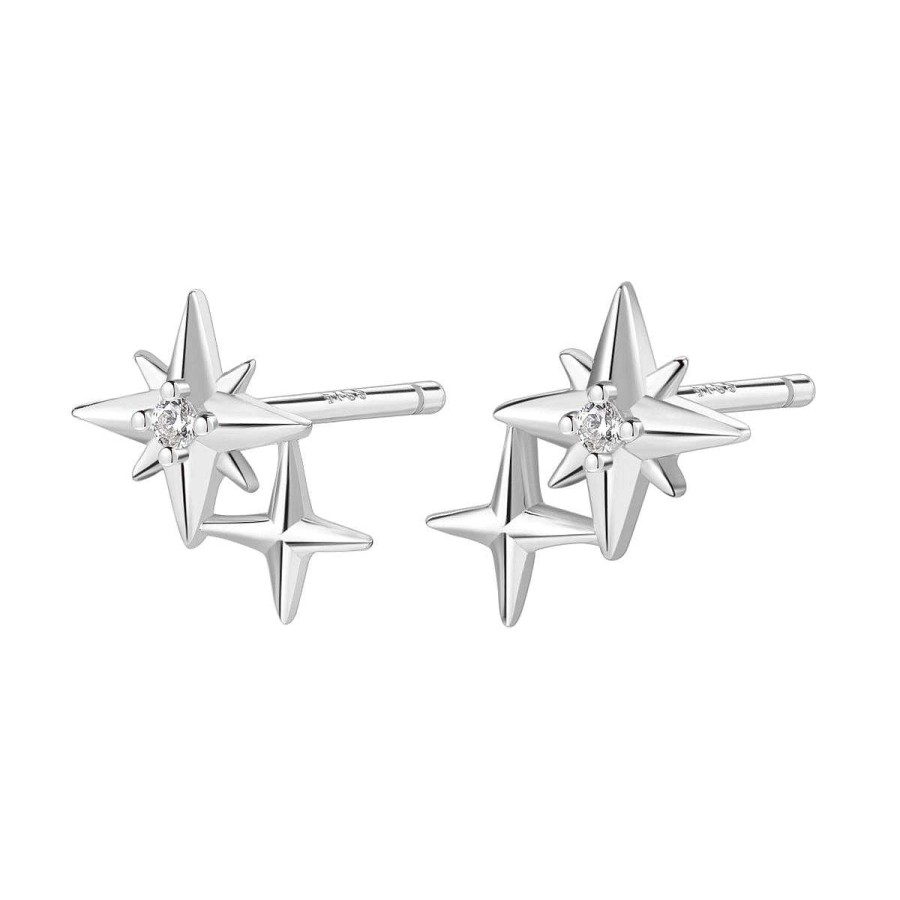 Ohrringe Hey Happiness | Duo Konstellation Ohrstecker Aus Sterlingsilber Silver