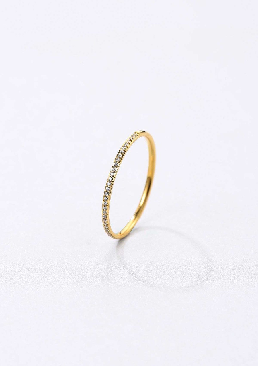 Ringe Hey Happiness | Zierlicher Ring Mit Schmucksteinen Ver Et Gold